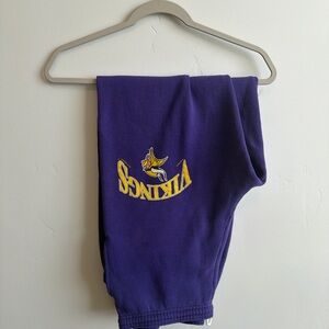 Vintage Lee Sport Minnesota Vikings Sweatpants Medium Purple NFL Made USA